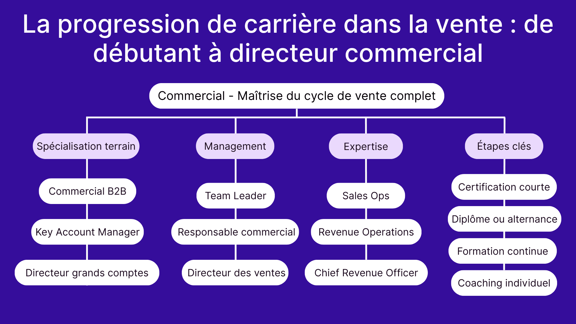 La progression de carrière dans la vente : de débutant à directeur commercial