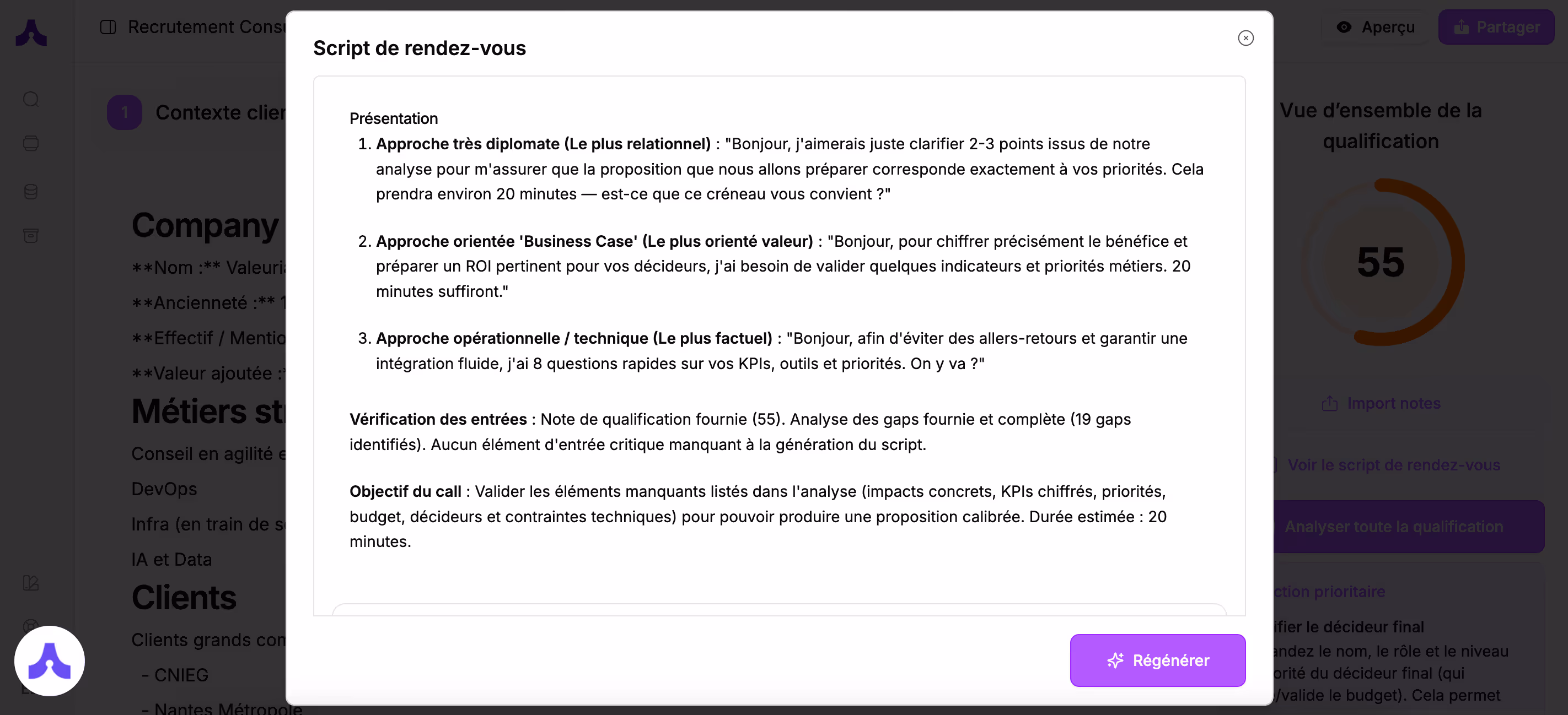 meeting script example