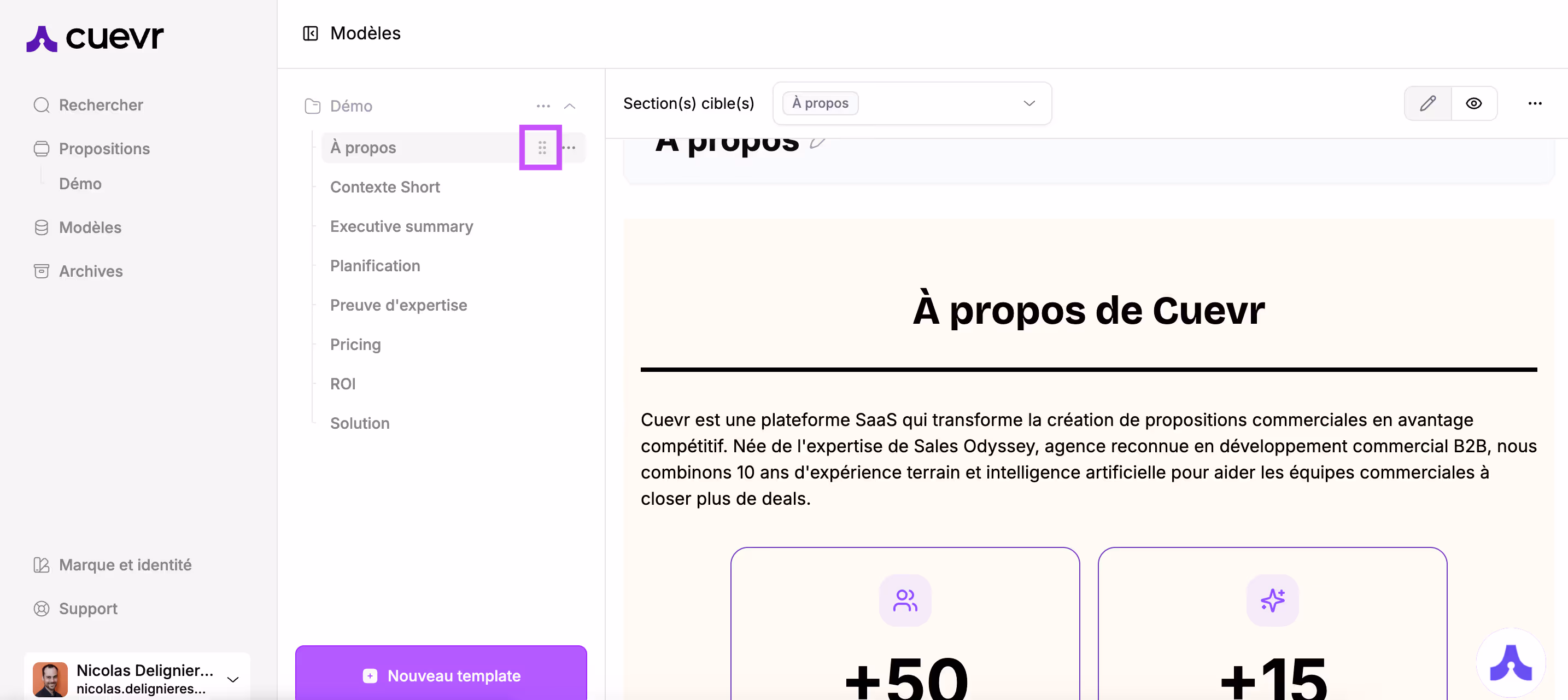 click on the 6-dot icon