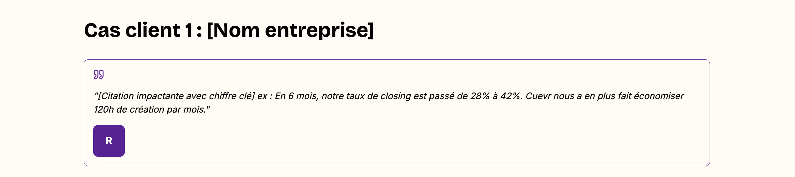 In the final proposal, this block will appear like this