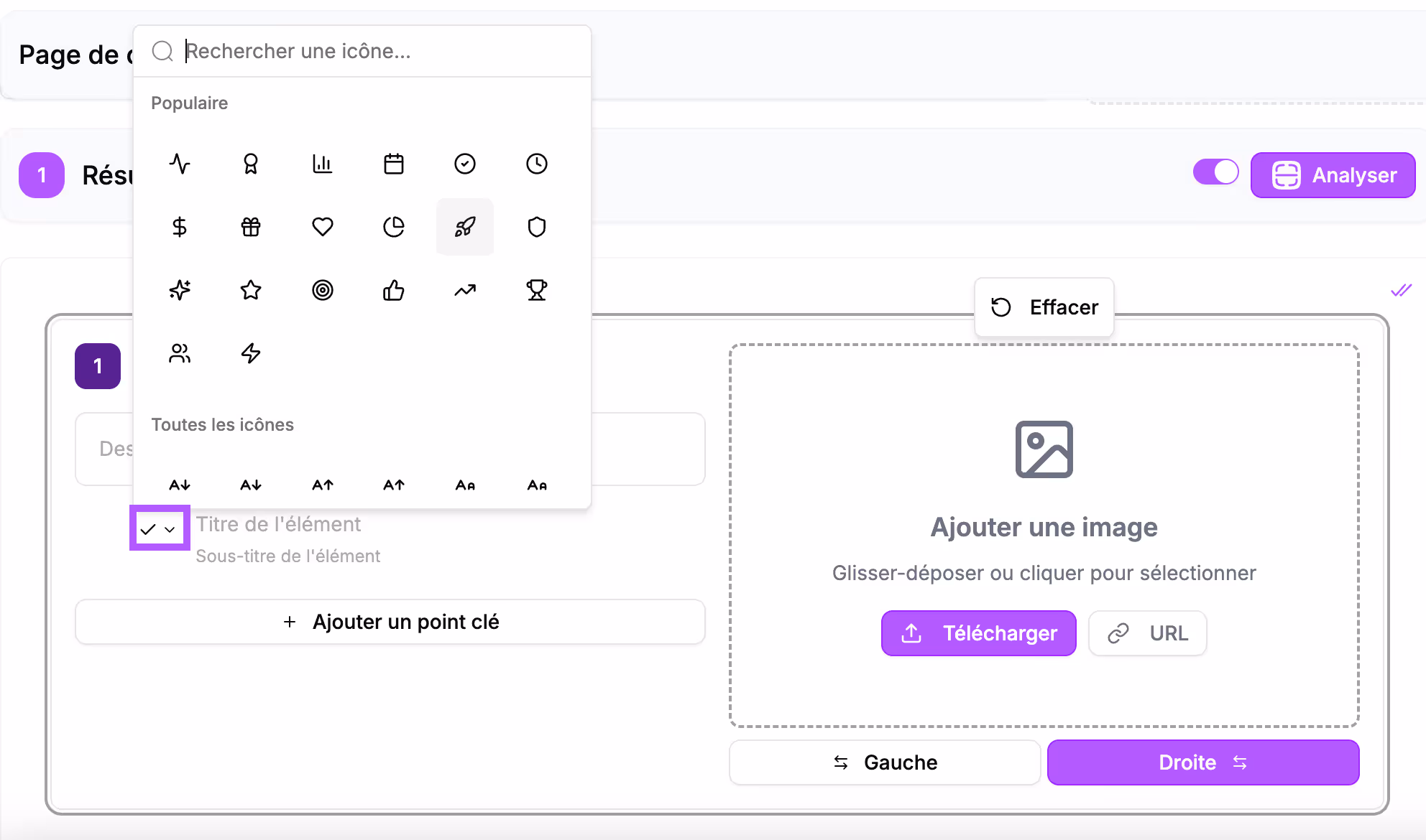 The icon to the left of the key points