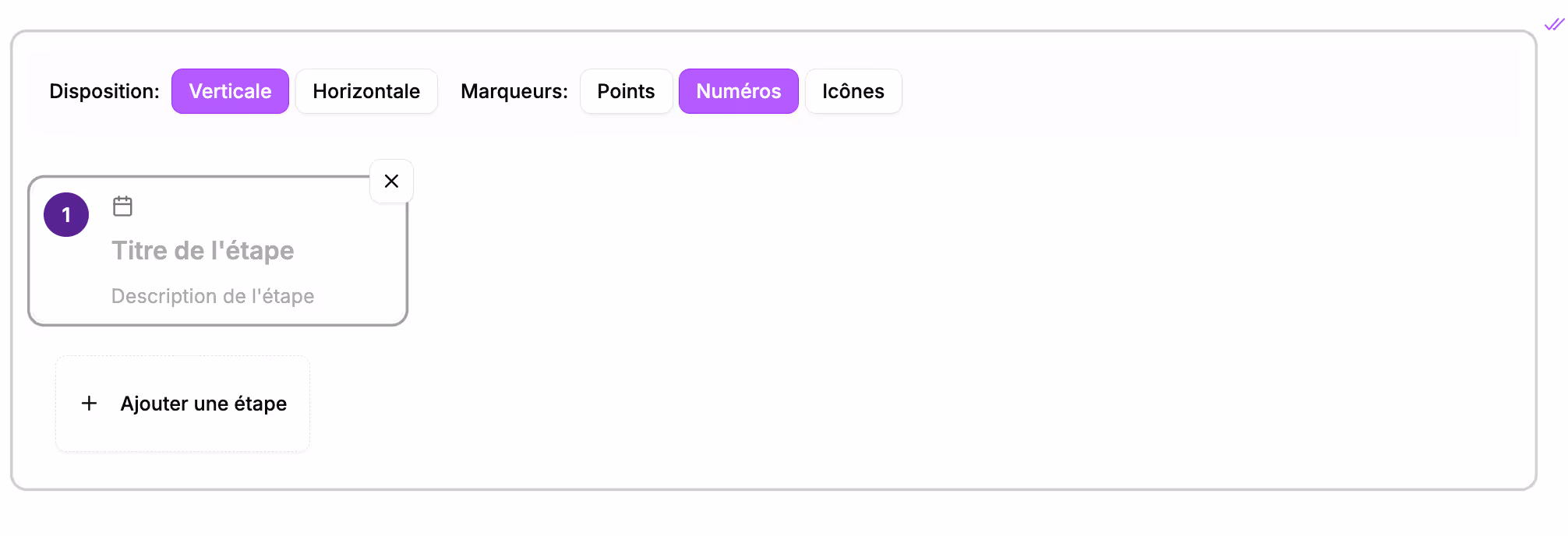 Type / and choose the "Timeline" block