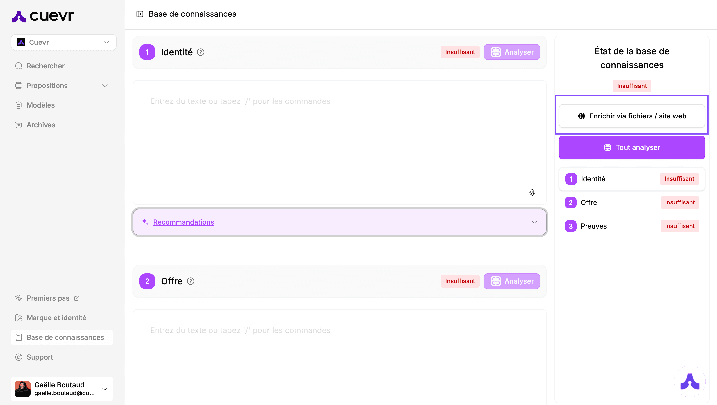 Cuevr enrich knowledge base