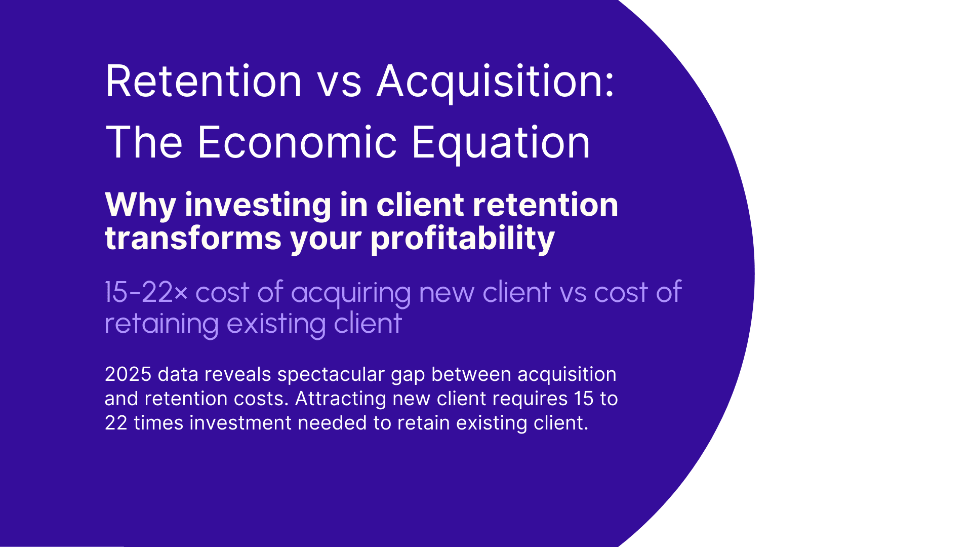 Retention vs acquisition: the economic equation