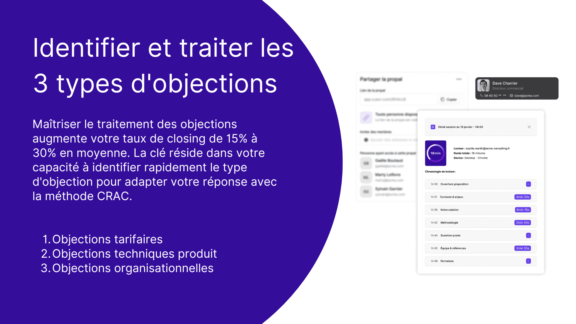 Identifier et traiter les 3 types d'objections